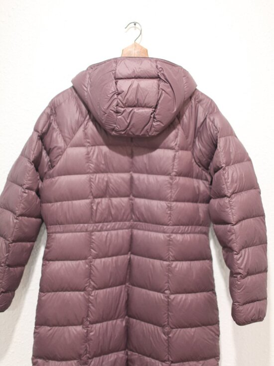 REI Co-op mauve purple Down Parka long puff coat hooded puffer womens L - Picture 11 of 11